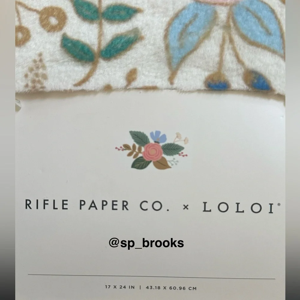 🎁Rifle Paper Co x Loloi Delilah 17”x24” Bath Rug - Multi Foam Polyester Pile